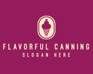 Gelato Ice Cream Cone logo design