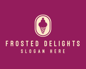 Gelato Ice Cream Cone logo design