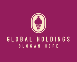 Gelato Ice Cream Cone logo design