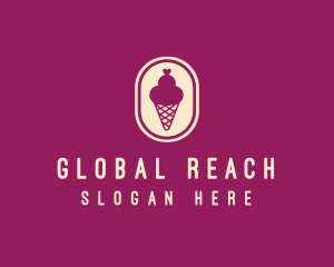 Gelato Ice Cream Cone logo design