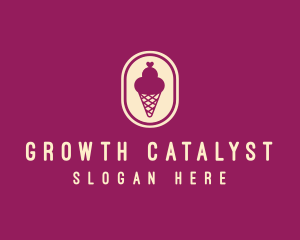 Gelato Ice Cream Cone logo design