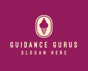 Gelato Ice Cream Cone logo design