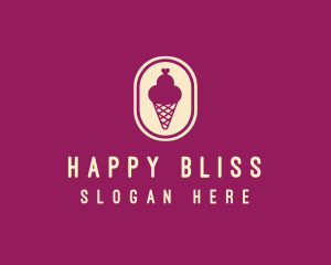 Gelato Ice Cream Cone logo design