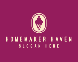 Gelato Ice Cream Cone logo design