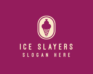 Gelato Ice Cream Cone logo design