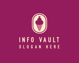 Gelato Ice Cream Cone logo design