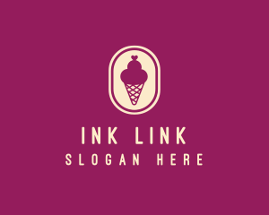 Gelato Ice Cream Cone logo design