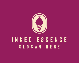 Gelato Ice Cream Cone logo design