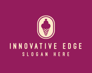 Gelato Ice Cream Cone logo design