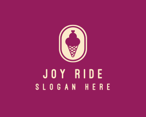 Gelato Ice Cream Cone logo design