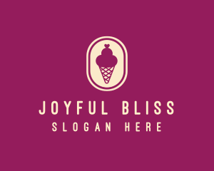 Gelato Ice Cream Cone logo design