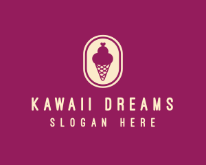 Gelato Ice Cream Cone logo design