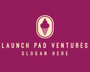 Gelato Ice Cream Cone logo design