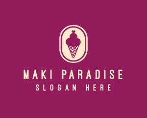 Gelato Ice Cream Cone logo design