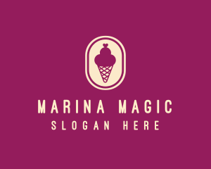 Gelato Ice Cream Cone logo design