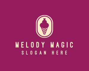 Gelato Ice Cream Cone logo design