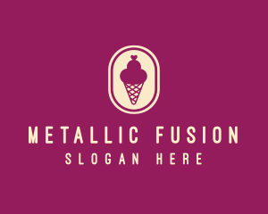 Gelato Ice Cream Cone logo design