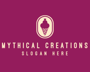 Gelato Ice Cream Cone logo design