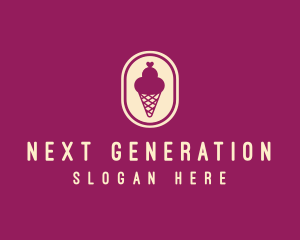 Gelato Ice Cream Cone logo design