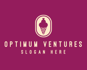 Gelato Ice Cream Cone logo design