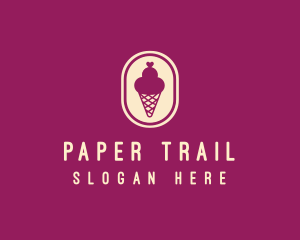 Gelato Ice Cream Cone logo design