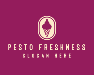 Gelato Ice Cream Cone logo design