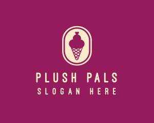 Gelato Ice Cream Cone logo design