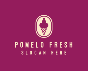 Gelato Ice Cream Cone logo design