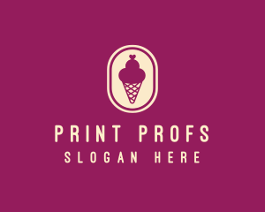 Gelato Ice Cream Cone logo design