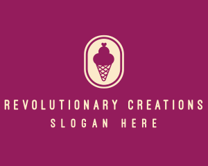 Gelato Ice Cream Cone logo design