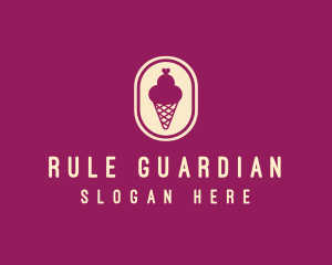 Gelato Ice Cream Cone logo design