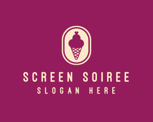 Gelato Ice Cream Cone logo design