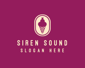 Gelato Ice Cream Cone logo design