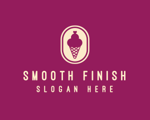 Gelato Ice Cream Cone logo design