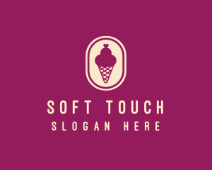 Gelato Ice Cream Cone logo design