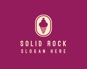 Gelato Ice Cream Cone logo design