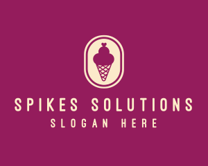 Gelato Ice Cream Cone logo design