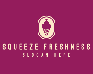 Gelato Ice Cream Cone logo design