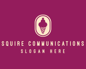 Gelato Ice Cream Cone logo design