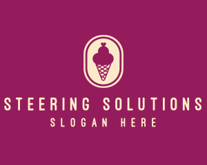 Gelato Ice Cream Cone logo design