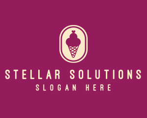 Gelato Ice Cream Cone logo design