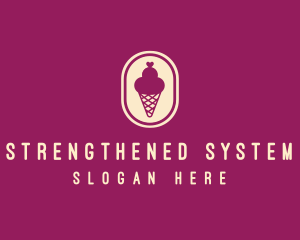 Gelato Ice Cream Cone logo design