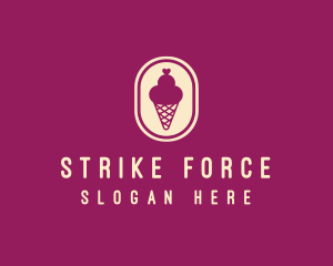 Gelato Ice Cream Cone logo design