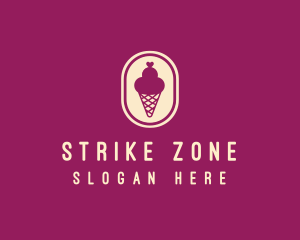 Gelato Ice Cream Cone logo design