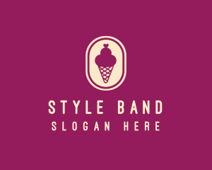 Gelato Ice Cream Cone logo