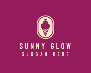 Gelato Ice Cream Cone logo design