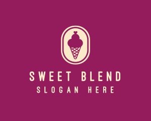 Gelato Ice Cream Cone logo design