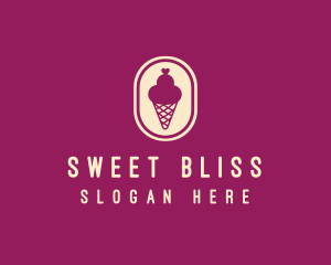 Gelato Ice Cream Cone logo