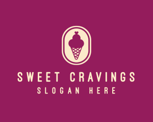 Gelato Ice Cream Cone logo design