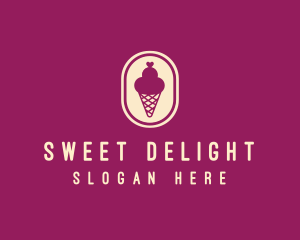 Gelato Ice Cream Cone logo design